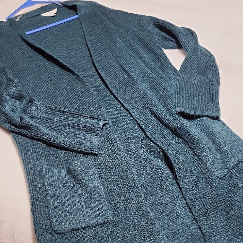 Time and Tru Teal Knit Cardigan - Picture 3 of 3